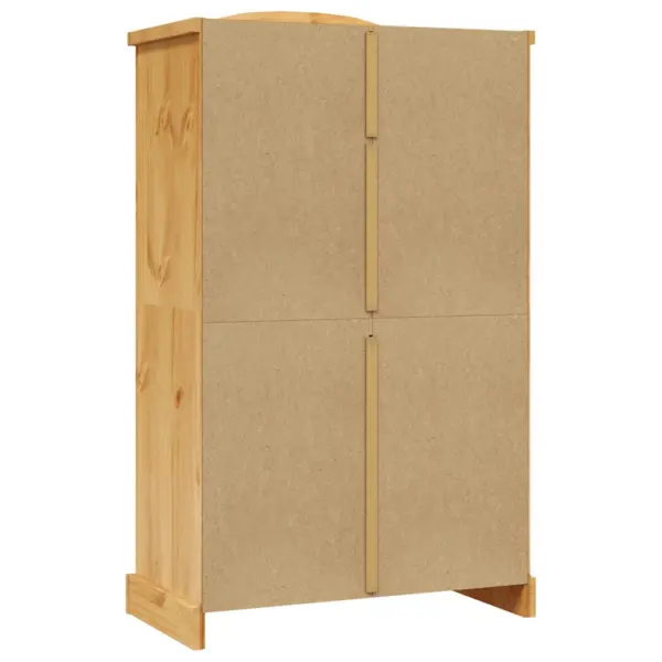 Männipuidust riidekapp Corona stiilis, 2 uksega, pruun, 101 x 52 x 170 cm – 7