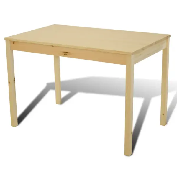Männipuidust söögilaud 4 tooliga, naturaalne puit, 108 x 65 cm - 4
