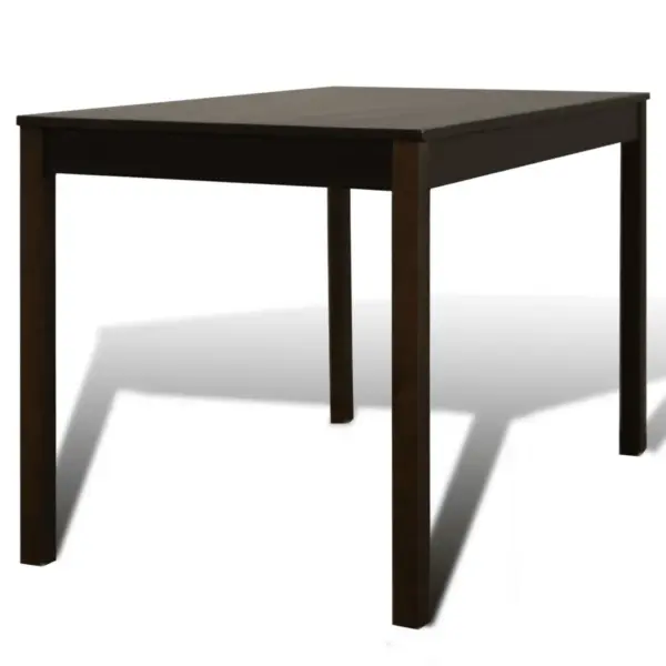 Pruun männipuidust söögilaud 4 tooliga, 108 x 65 x 73 cm - 4