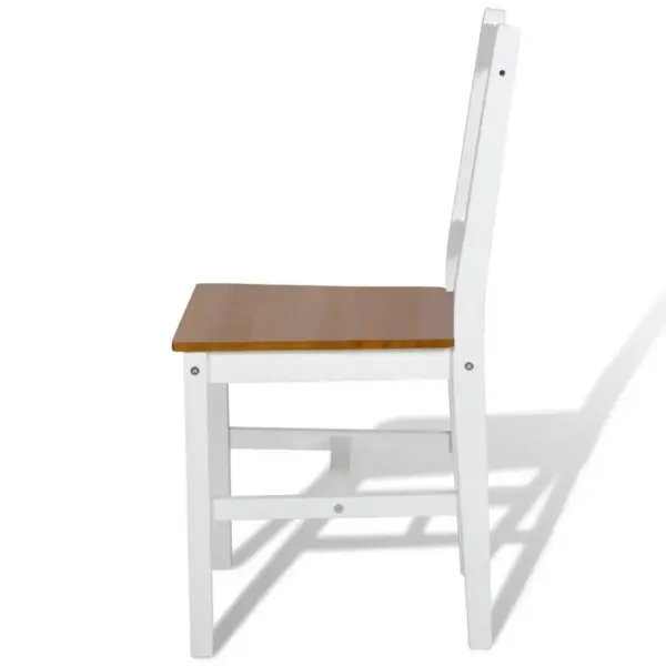 Männipuidust söögitoolid, 6 tk, valge ja naturaalne, 41,5 x 45,5 x 85,5 cm – 4