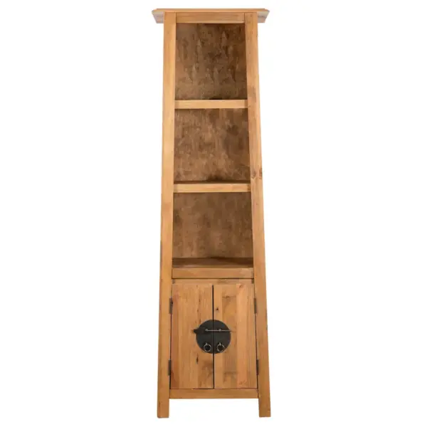 Retro vannitoakapp täismännipuidust, pruun, 48 x 32 x 170 cm – 2