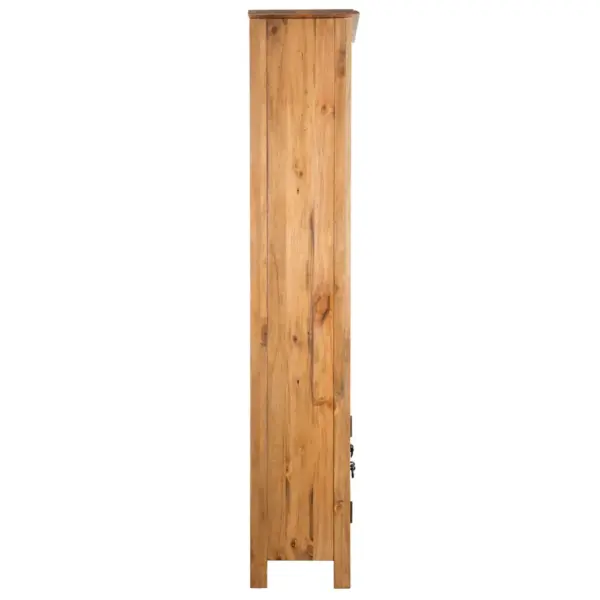 Retro vannitoakapp täismännipuidust, pruun, 48 x 32 x 170 cm – 3