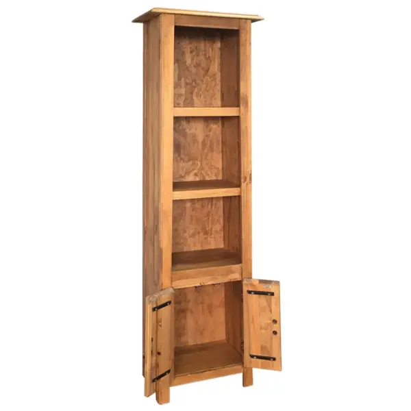 Retro vannitoakapp täismännipuidust, pruun, 48 x 32 x 170 cm – 4