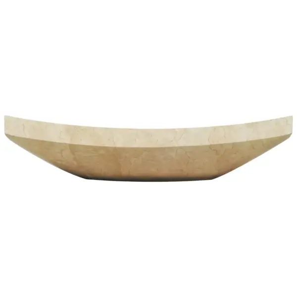 Ristkülikukujuline marmorist valamu 50 x 35 x 12 cm, kreemjasvalge – 3