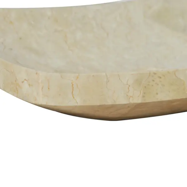 Ristkülikukujuline marmorist valamu 50 x 35 x 12 cm, kreemjasvalge – 6