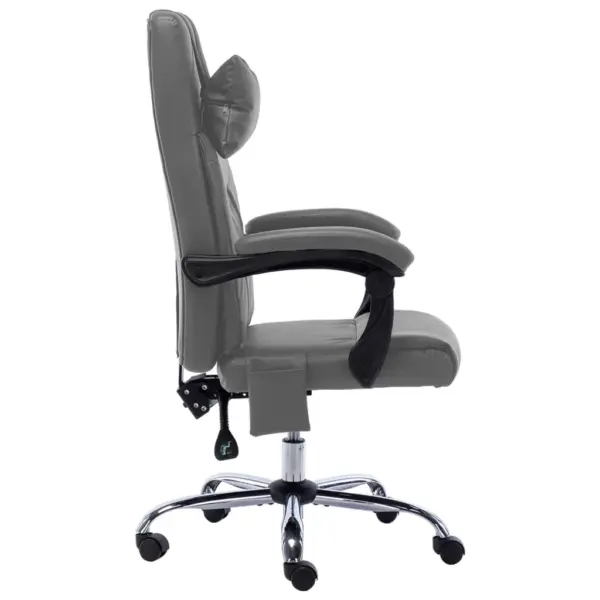 Massaažiga ergonoomiline kontoritool, antratsiithall kunstnahk, kallutatav seljatugi – 3