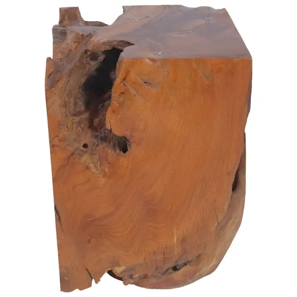 Massiivsest tiigipuust käsitsi valmistatud taburet / külglaud, pruun, 30 x 30 x 40 cm – 6