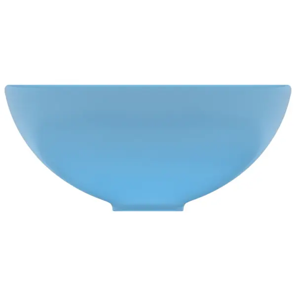 Ümmargune matt helesinine keraamiline valamu kapi peale, 32,5 x 14 cm – 4