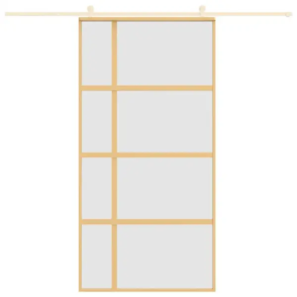 Mattklaasiga liuguks kuldse alumiiniumraamiga, 102,5 x 205 cm – 3