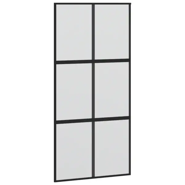 Matt must karastatud klaasist liuguks alumiiniumraamiga, 102,5 x 205 cm – 2