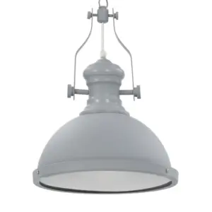 Tööstusliku stiiliga ümmargune laelamp, matthall akrüül, E27, 31 cm