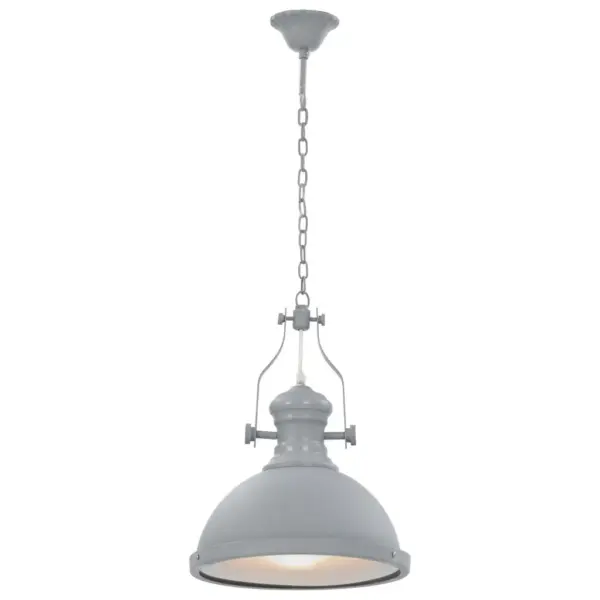 Tööstusliku stiiliga ümmargune laelamp, matthall akrüül, E27, 31 cm – 2