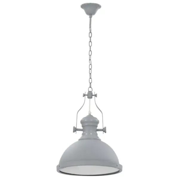 Tööstusliku stiiliga ümmargune laelamp, matthall akrüül, E27, 31 cm – 3
