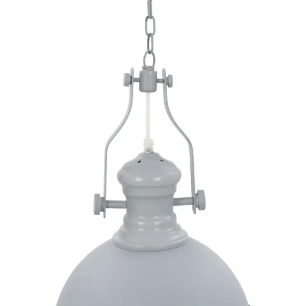 Tööstusliku stiiliga ümmargune laelamp, matthall akrüül, E27, 31 cm – 4