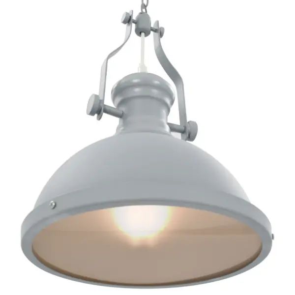 Tööstusliku stiiliga ümmargune laelamp, matthall akrüül, E27, 31 cm – 5
