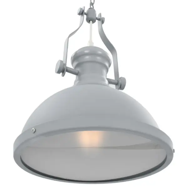 Tööstusliku stiiliga ümmargune laelamp, matthall akrüül, E27, 31 cm – 6