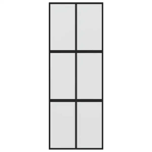 Mattklaasist lükanduks musta alumiiniumraamiga ja vertikaalse dekorribaga, 76 x 205 cm – 4