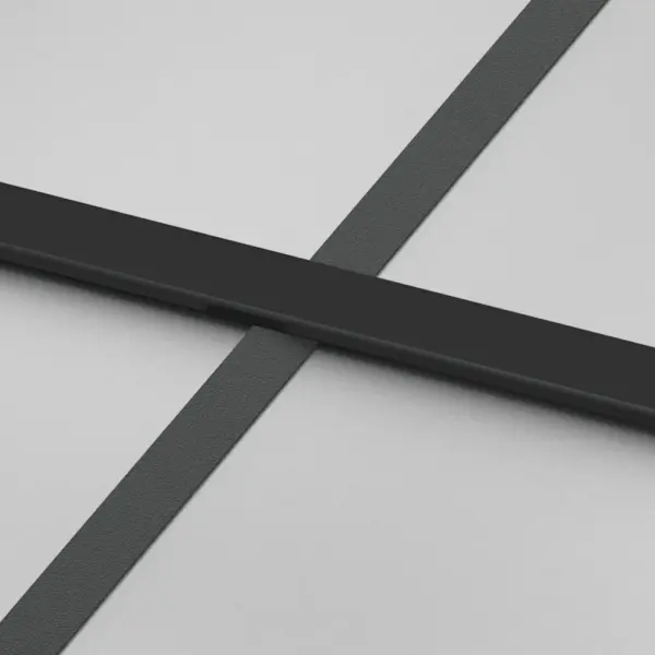 Mattklaasist lükanduks musta alumiiniumraamiga ja vertikaalse dekorribaga, 76 x 205 cm – 6