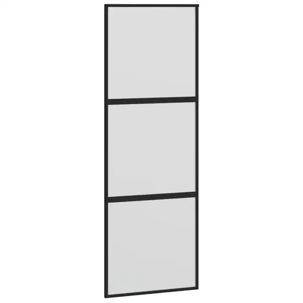Mattklaasist lükanduks musta alumiiniumraamiga, 76 x 205 cm – 2