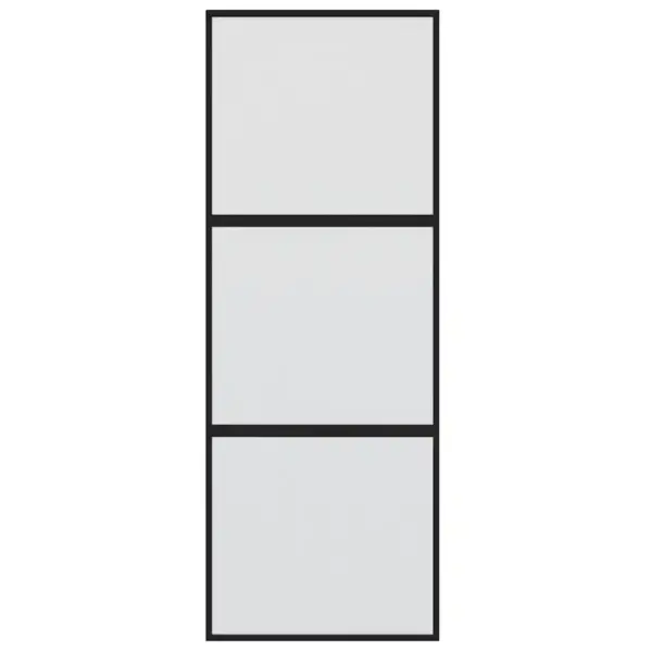 Mattklaasist lükanduks musta alumiiniumraamiga, 76 x 205 cm – 4