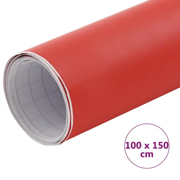Vetthülgav mattpunane iseliimuv autokile õhukanalitega, PVC, 100 x 150 cm – 7