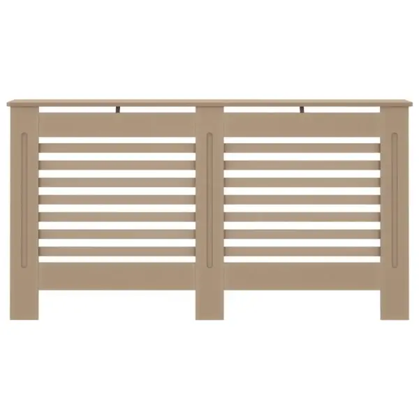 Pruun MDF radiaatorikate horisontaalsete liistudega, 152 x 19 x 81,5 cm – 4