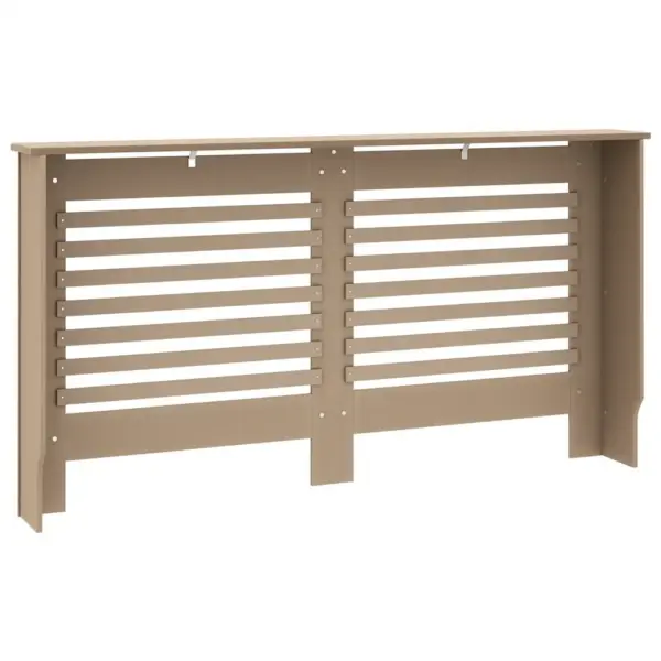 Pruun MDF radiaatorikate horisontaalsete liistudega, 152 x 19 x 81,5 cm – 6