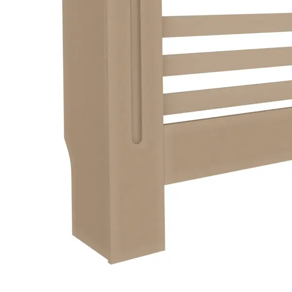 Pruun MDF radiaatorikate horisontaalsete liistudega, 152 x 19 x 81,5 cm – 8