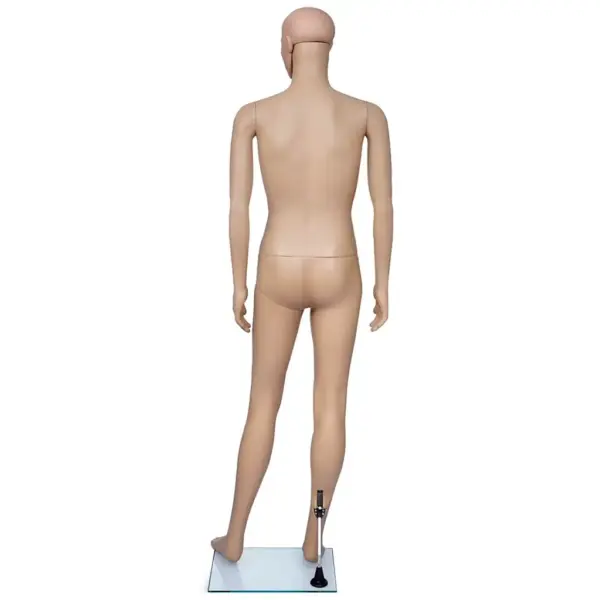 Beež meesmannekeen klaasaluse ja alumiiniumstatiiviga, suurus 54, kõrgus 187 cm – 4