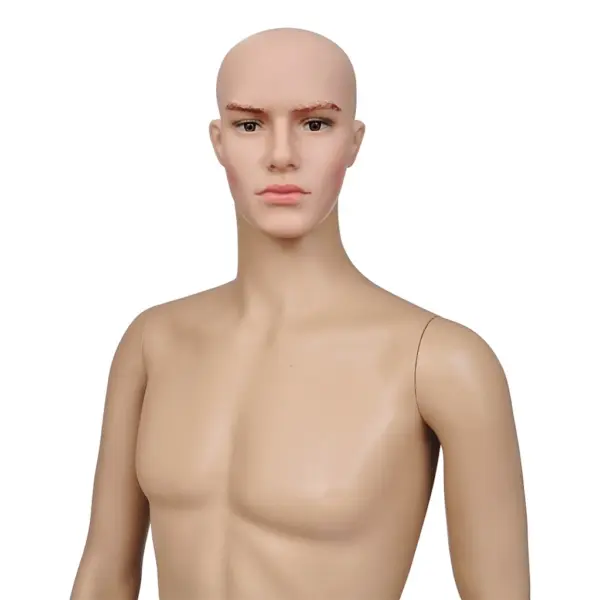 Beež meesmannekeen klaasaluse ja alumiiniumstatiiviga, suurus 54, kõrgus 187 cm – 6