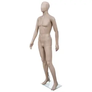 Beež meesmannekeen ümmarguse peaga, klaasist alusel, 187 cm
