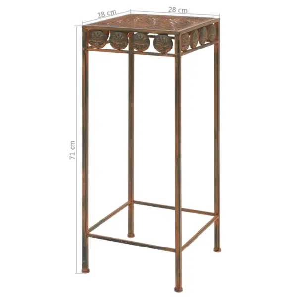 Vanaaegses stiilis metallist taimealused, 3 tk, roostes värvi – 10
