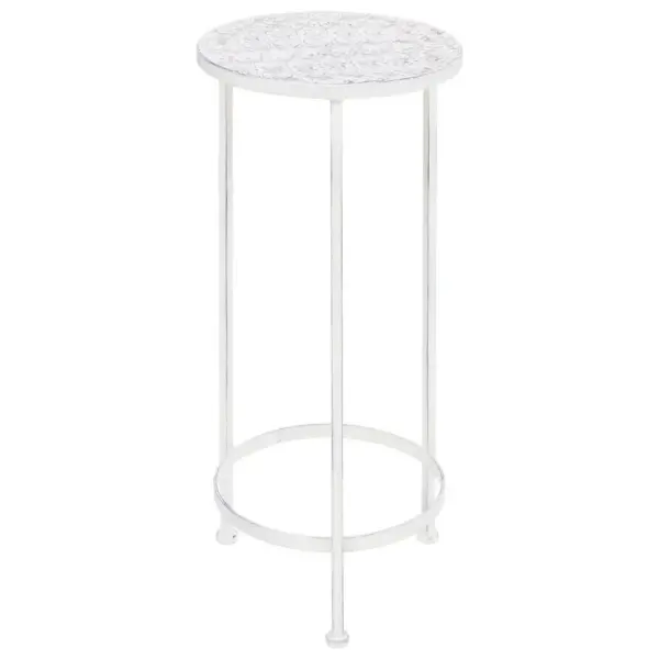 Metallist taimealuste komplekt, 3 tk, vanaaegses stiilis, antiikvalge – 2