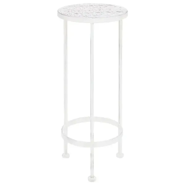 Metallist taimealuste komplekt, 3 tk, vanaaegses stiilis, antiikvalge – 3