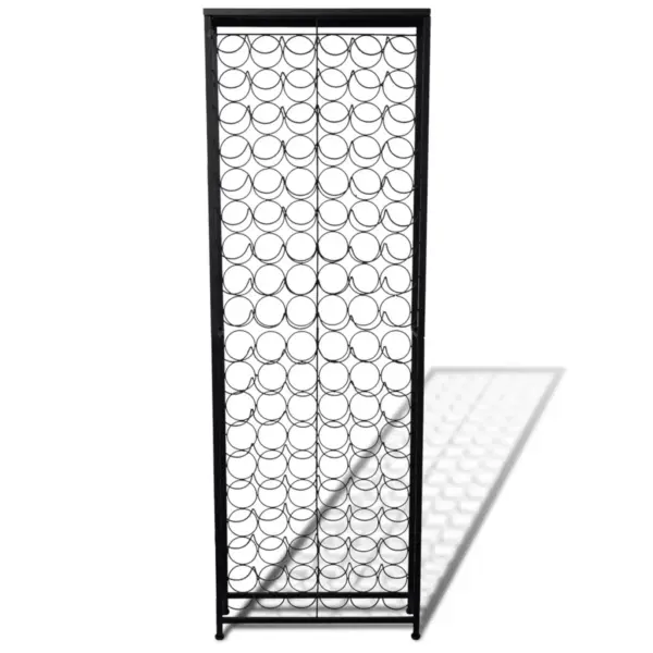 Metallist veiniriiul 108 pudelile, sepistatud raud, must, 65 x 24 x 191 cm, seinakinnitustega – 3