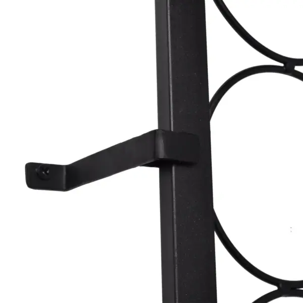 Metallist veiniriiul 108 pudelile, sepistatud raud, must, 65 x 24 x 191 cm, seinakinnitustega – 4