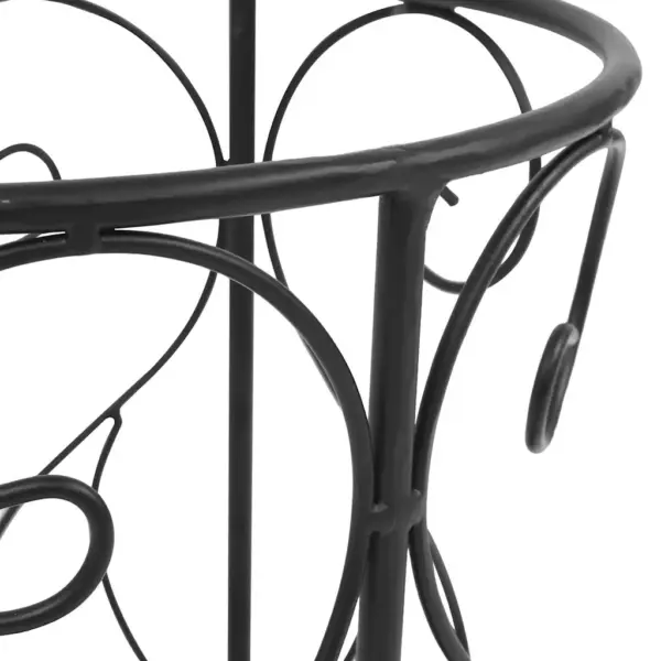 Metallist vihmavarjuhoidja tilgumisalusega, must, 26 x 46 cm, vanaaegses stiilis – 5