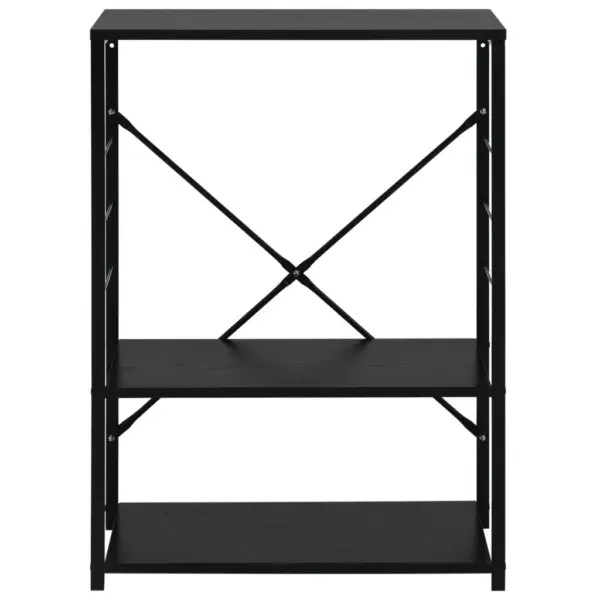 Mikrolaineahju riiul 3 tasapinnaga, must, tehispuit ja teras, 60 x 39,6 x 79,5 cm – 3