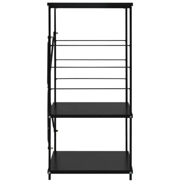 Mikrolaineahju riiul 3 tasapinnaga, must, tehispuit ja teras, 60 x 39,6 x 79,5 cm – 4
