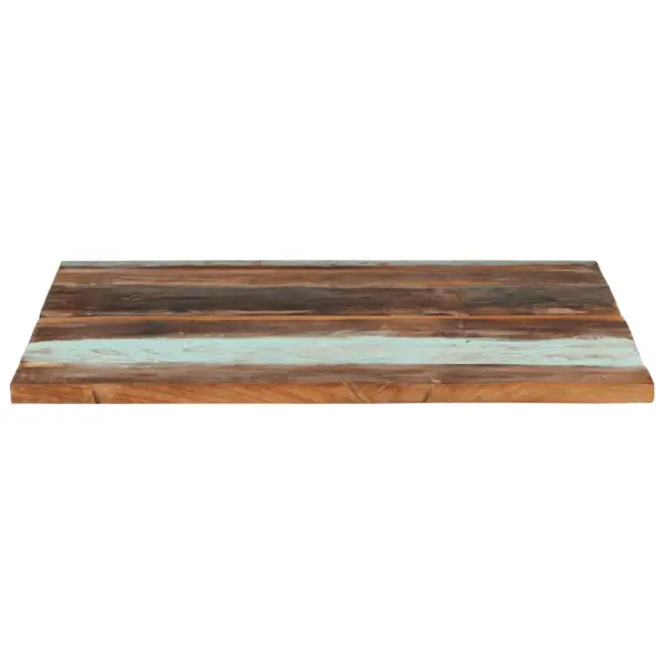 Ruudukujuline mitmevärviline taaskasutatud puidust lauaplaat, 80 x 80 cm – 2