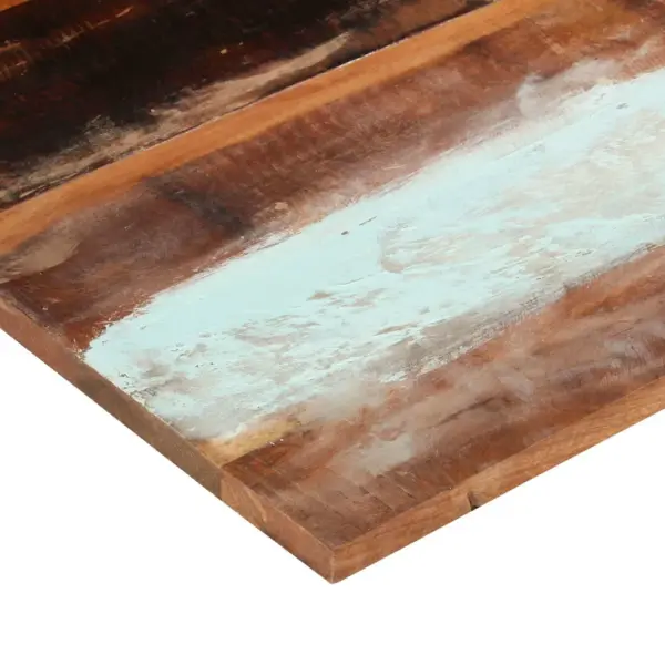 Ruudukujuline mitmevärviline taaskasutatud puidust lauaplaat, 80 x 80 cm – 10