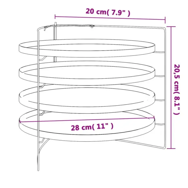 Mittenakkuvate pitsapannide komplekt restiga, Ø28 cm, 4 tk, must, kaetud teras – 6