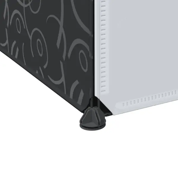 Modulaarne kapp 9 sektsiooniga, must ja valge plast, 109 x 36,5 x 143 cm - 7