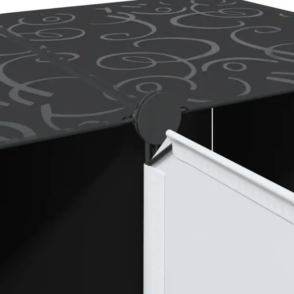 Modulaarne kapp 9 sektsiooniga, must ja valge plast, 109 x 36,5 x 143 cm - 8