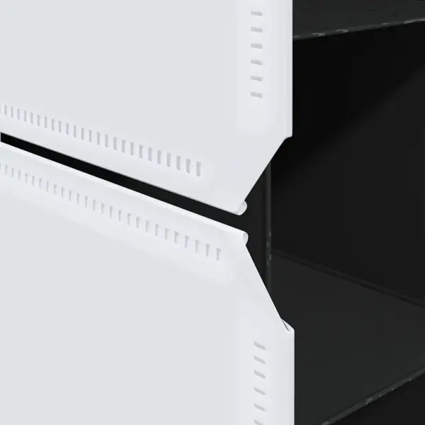 Modulaarne kapp 9 sektsiooniga, must ja valge plast, 109 x 36,5 x 143 cm - 9