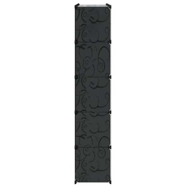 Modulaarne plastkapp 14 sektsiooniga, must ja valge, 37 x 146 x 180,5 cm - 5