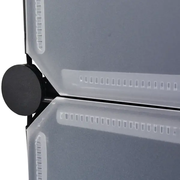 Modulaarne plastkapp 14 sektsiooniga, must ja valge, 37 x 146 x 180,5 cm - 7