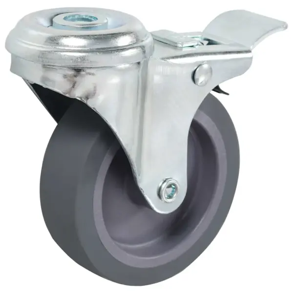 Hallid pööratavad mööblirattad piduritega, M10 poldiauk, 75 mm, 32 tk – 3