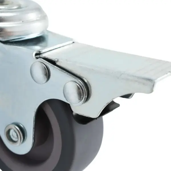Pöörlevad mööblirattad piduritega, 8 tk, hall TPR, 50 mm, M10 poldiauk – 5