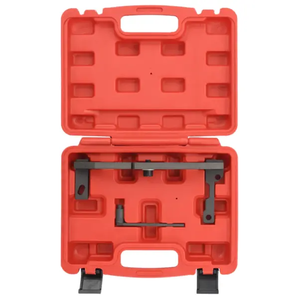 2-osaline mootori ajastamise tööriistakomplekt Peugeot 208/2008, Citroen C3, 1,0/1,2 VTi, teras, punane kohver – 3